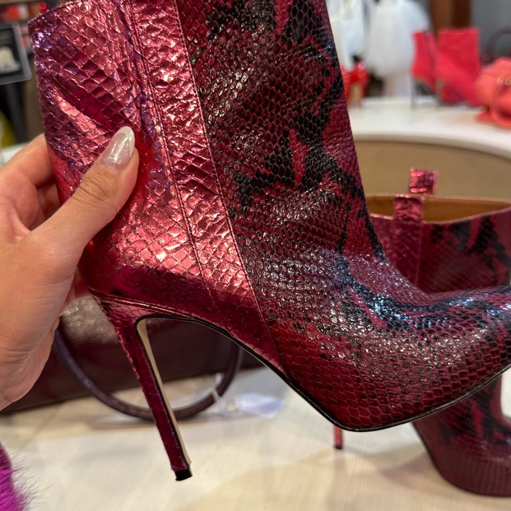 Paris Texas Metallic Snakeskin-Embossed Booties EU 39 - Picture 3 of 11